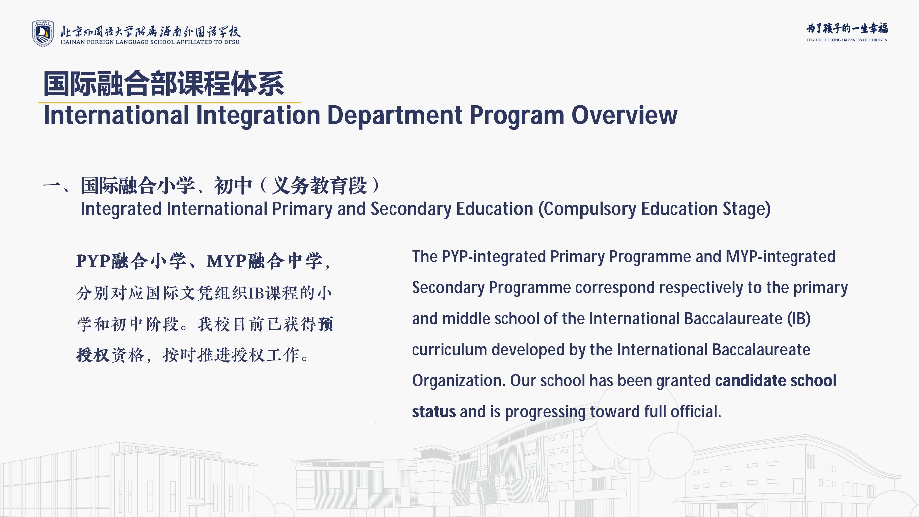 北外海南附校国际部简介